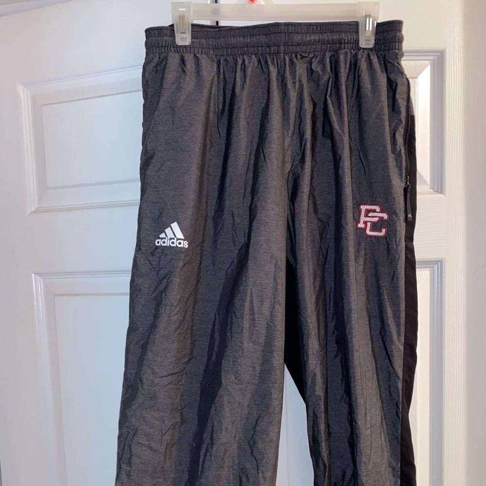 adidas sweatpants embroider with “PC”